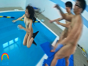 競泳水着Ｊ系鬼畜集団水責めレ×プ（仮名）れい　サンプル画像13